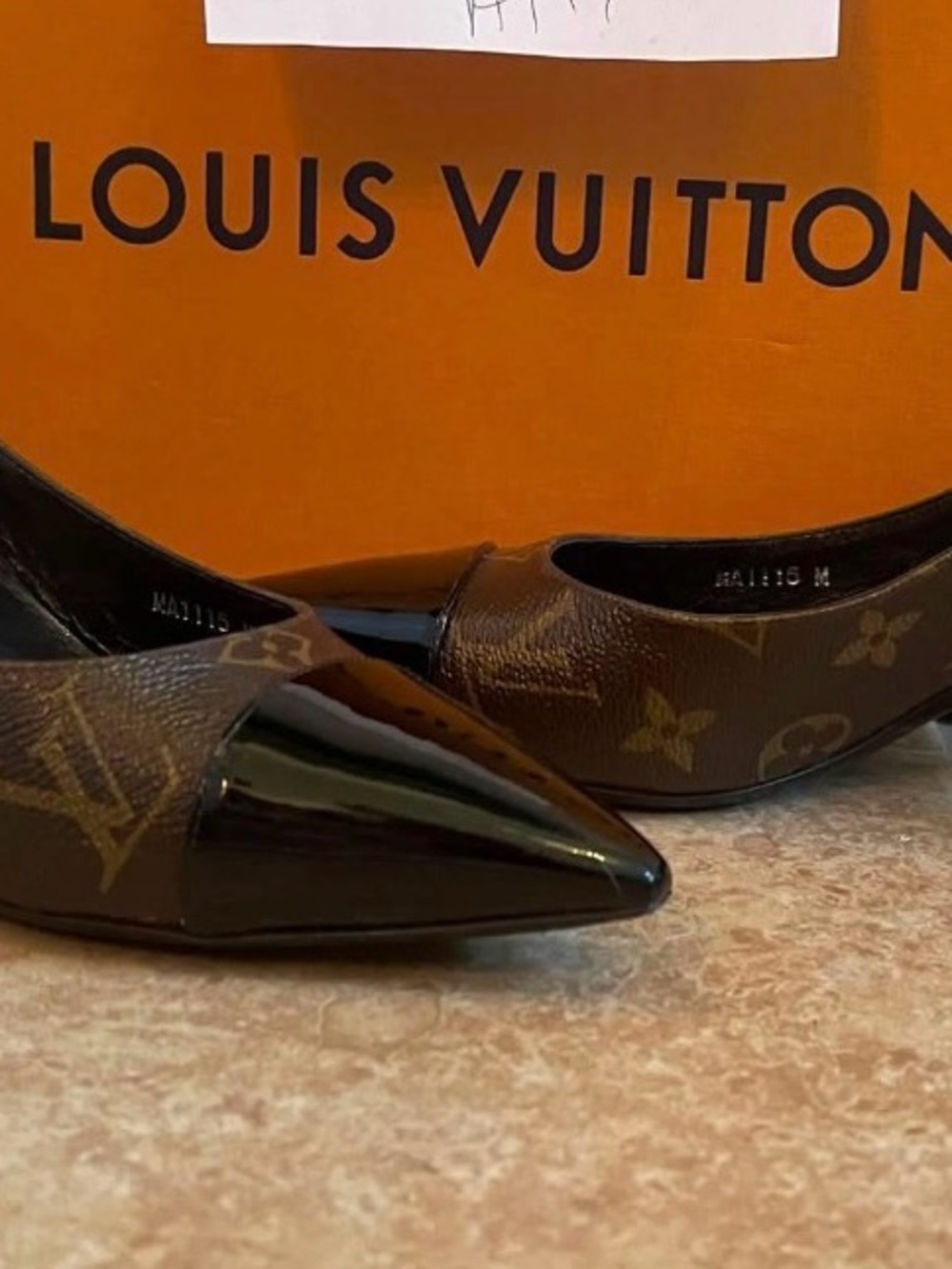 Louis Vuitton Brown Monogram Patent Toe Pointed Pumps